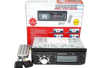 Автомагнітола Pion 2017 ISO 1DIN USB SD MMC AUX FM тюнер MP3 WMA LED дисплей RCA пульт дистанційного керування автомобільна магнітола аудіосистема 4x50 Вт 18 радіостанцій USB 2.0 карта пам'яті 16 ГБ