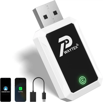 Адаптер PWAYTEK 2-в-1 для беспроводного CarPlay и Android Auto