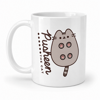 Чашка кіт Пушин Pusheen The Cat 330 мл Біла
