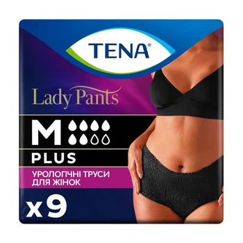 Підгузки-трусики для жінок Tena Lady Pants Plus Black (75-105 см) M 9 шт.