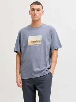 Футболка JACK & JONES 10997089 Серо-синий L JNJ842
