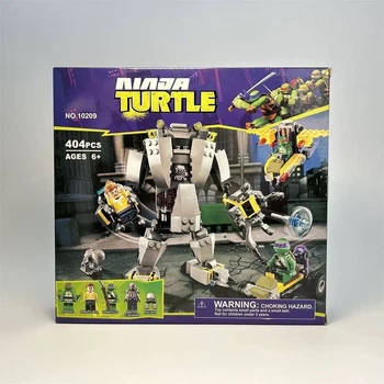 Большой конструктор Черепашки-Ниндзя Механический Робот Бак Ninja Turtle 404 детали набор с минифигурками Рафаэль Донателлостера Стокмана
