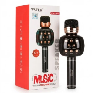 Беспроводной караоке микрофон Wster WS-2911 5 тембров голоса Bluetooth AUX