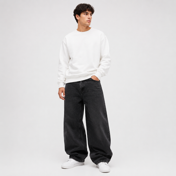 Джинси чоловічі John Lucca Baggy широкі 100% бавовна, 33 Чорний