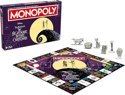 Настольная игра Monopoly Disney Tim Burton's The Nightmare Before Christmas (Winning Moves), итальянская версия, 8+