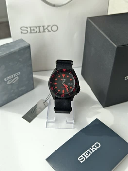Годинник Seiko 5 Sports SRPD83K1 automatic чорно-червоний
