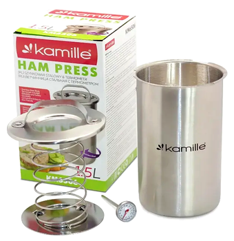 Гілчинниця 1.5 л із неіржавкої сталі для м'яса та риби Kamille MC-0364