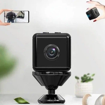 Камера видеонаблюдения Wi-Fi P7-X6D мини с ночным видением для комнаты