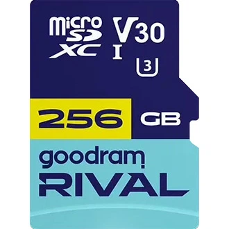 Карта пам'яті microSD 256GB GOODRAM Rival UHS-I/U3 Class 10 + SD-adapter (GGSM3AA-2560R12)