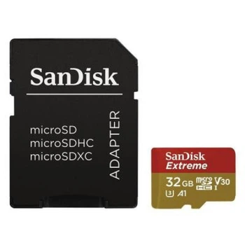 Карта памяти SanDisk 32GB microSDHC V30 A1 UHS-I U3 4K Extreme (SDSQXAF-032G-GN6MA) (351863)