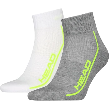 Носки Head ALL SPORTS PERFORMANCE QUARTER 2P серый, белый Мужские 35-38