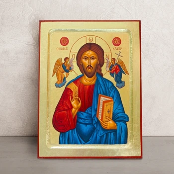 Писаная греческая Икона Спасителя Иисуса Христа 22,5×29 см