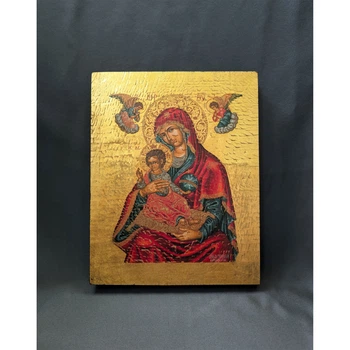 Писаная Корфская икона Пресвятой Богородицы 15×19 см