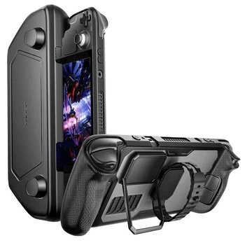 Модульный чехол JSAUX ModCase для Steam Deck OLED / LCD с подставкой и ремешком надежная защита экрана и корпуса