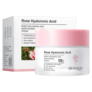 Крем для лица с экстрактами розы и гиалуроновой кислоты Bioaqua Rose Hyaluronic Acid Cream, 50 мл
