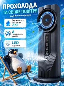 Настольный вентилятор портативный с увлажнителем воздуха USB безлопастный охладитель персональный мини-кондиционер LED-подсветка для дома офиса спальни рабочего стола