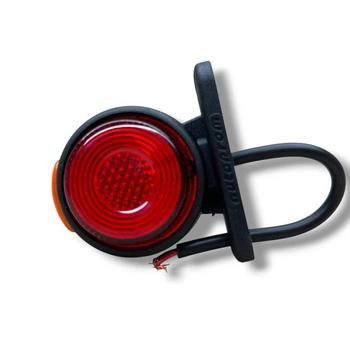 Мини габаритный фонарь LED трехсторонний бело-красный 12/24V для грузовиков, прицепов и спецтехники