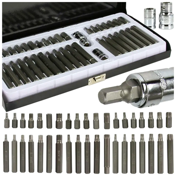 Биты для ключей 40шт IMBUS TORX SPLINE для механики и автосервиса Mar-pol LS-1651