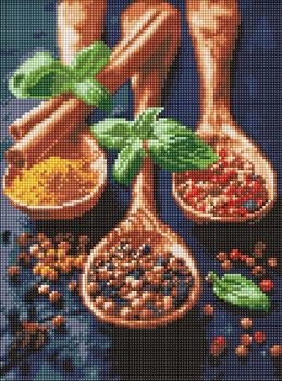 Рисование камнями Идейка Изящные специи ©art_selena_ua, 30 х 40 см (AMO8031)