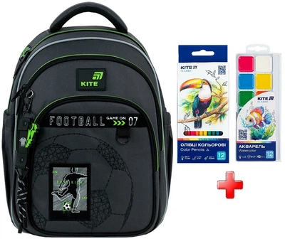 Рюкзак школьный Kite Education Goal K26-763S-3 подарок краски и карандаши (на рост ребенка 115-130 см)