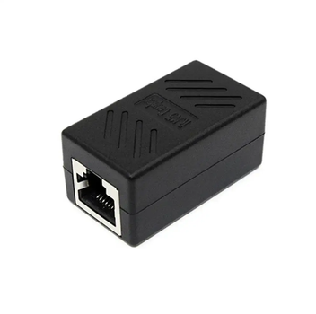 RJ45 джойнер коннектор Ethernet соединитель мама-мама Cat7 Cat6 Cat5e Black (500439)