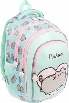 Шкільний рюкзак для дівчинки St. Majewski Cat PUSHEEN Кіт Пушин 42 x 30 x 19 см (5903235679445) м'ятний