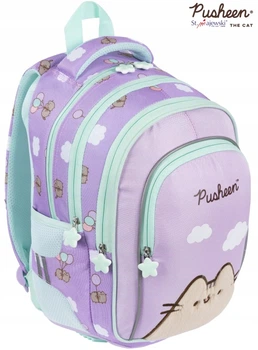 Шкільний рюкзак для дівчинки St. Majewski Cat PUSHEEN Кіт Пушин 42 x 30 x 19 см (5903235682681) бузковий