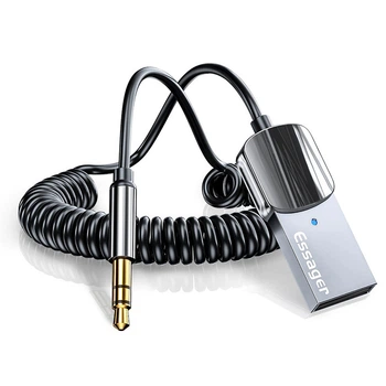 Автомобильный AUX адаптер Bluetooth Essager Bluetooth-ресивер