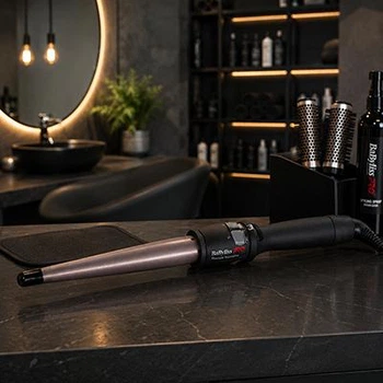 Плойка конічна BaByliss PRO 19-32 мм для волосся професійна з терморегулятором, титано-турмалінове покриття, для перукарів (9І ETTІ8ZZBAB)