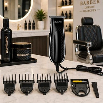 Триммер для барберов и парикмахеров BaByliss PRO Etch FX профессиональный окантовочный триммер для волос и бороды беспроводной Zero Gap T-образный нож 40 мм машинка для контуров висков шеи усов 5500 об/мин (EZ96XF)