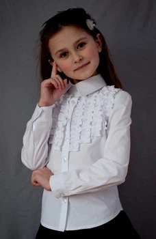 Блузка школьная "Свит блуз" мод. 8016 белая р.122