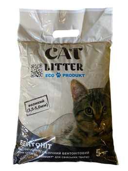 Наполнитель бентонитовый большой CAT LITTER 5 кг