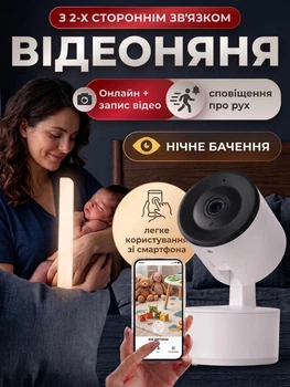 Видеоняня камера ночного видения HD Wi-Fi Smart Camera 355° видео няня с подключением к телефону радионяня с удаленным микрофоном и динамиком 5968