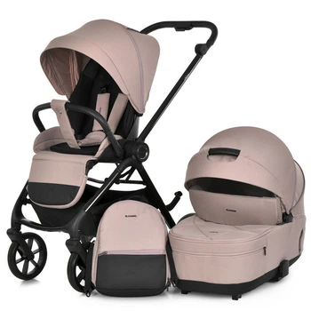 Детская универсальная всесезонная коляска 2 в 1 EL CAMINO CHLOE ME 1191-1 Nougat Beige (бежевая)