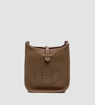 Сумка жіноча з принтом Hermes Evelyne 18 Beige