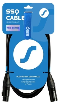 Profesjonalny kabel mikrofonowy SSQ XX1 PRO XLR Męski - XLR Żeński (1 m) (5904161822059)