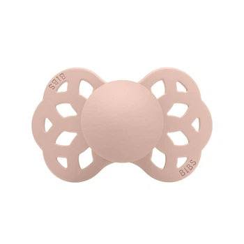 Соска пустушка BIBS 6-18 Infinity Silicone Anatomical (анатомічна) – Blush