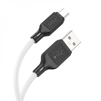 Кабель силиконовый для зарядки и передачи данных USB Type-A - Micro-USB 1 м HOCO X90 Cool 2.4A Белый