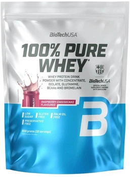 Сывороточный протеин BioTechUSA 100% Pure Whey порошок 900 г Малиновый чизкейк (5999076270187)