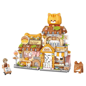 Конструктор Loz Orange Cat Club Клуб великих жовтогарячих кішок 917 деталей (1377)