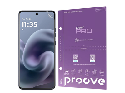 Защитная 3D гидрогелевая плёнка Proove PRO для Motorola Moto G86, глянцевая на экран