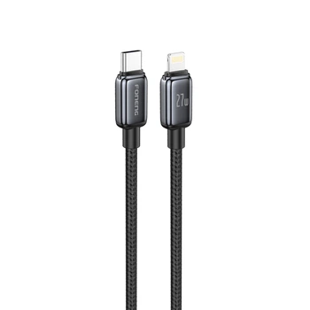 Кабель Foneng X119 1M Zinc Alloy Head Braided Cable (PD27W) Type-C to Lightning черный
