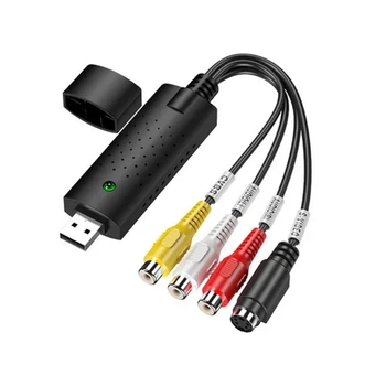 Карта видеозахвата EasyCAP USB 2.0 MS2100E RCA/S-Video | Оцифровка VHS, Video8, Hi8, MiniDV, видеозапись ( AV_to_Type-C )