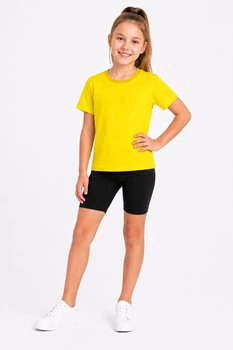Футболка детская NoBrand Classic кулирная гладь желтый 134 (TSH-GIRL-YEL-134)