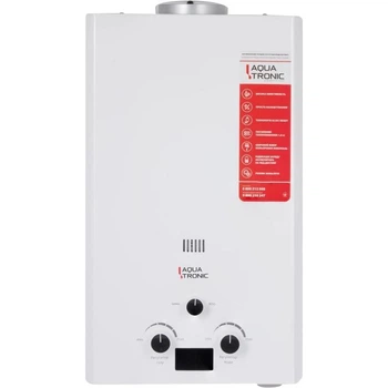 Газова колонка Aquatronic 18 кВт, 10 л/хв, димохідна, біла (A21-10LW)