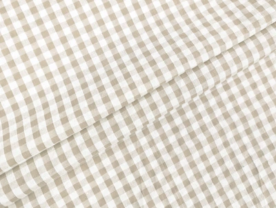 Тканина Котон сорочковий клітина 5 мм, бежевий, пог. м. (к251, 2511062B, к5)