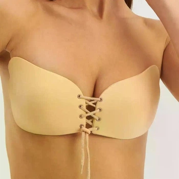 Fly Bra – невидимий бюстгальтер на силіконовій основі (чашка B, бежевий)
