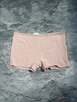 Жіночі бавовняні труси шортики в рубчик DYANA - L/XL - на стегна 95-105 см - Бежевий
