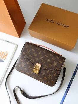 Сумка жіноча Louis Vuitton Pochette Metis combi коричнева Луі Вітон (133)