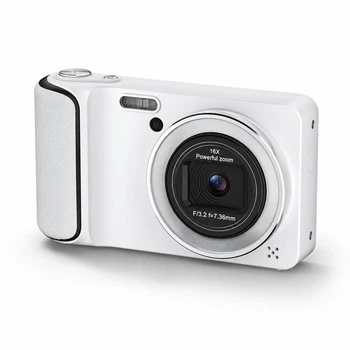 Фотоапарат цифровий DC70D Білий 58 МП, 4K, 16× цифровий зум, 2.8" IPS екран, автофокус, подвійна камера, OTG, акумулятор 1200 мА·год
